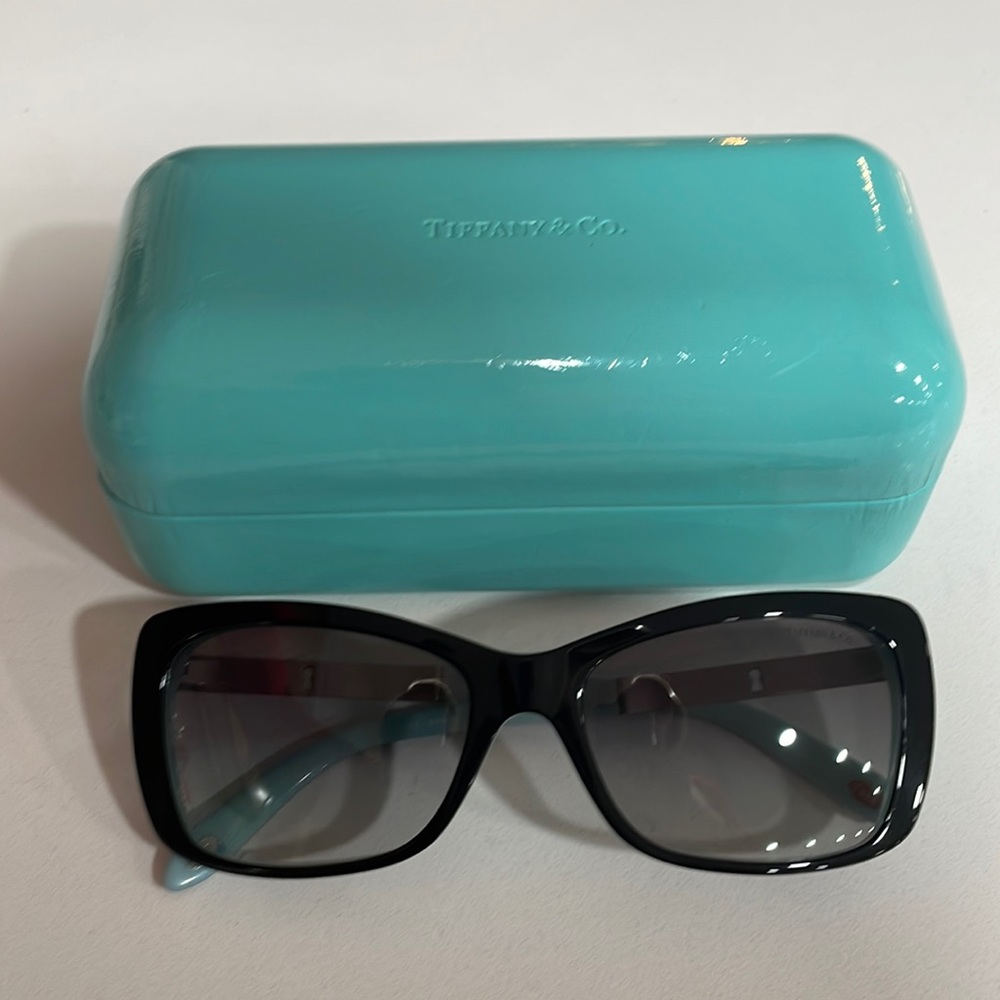 Tiffany black and Havana blue sunglasses